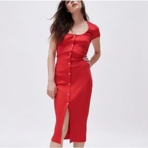 Zara Ribbed Midi Dress